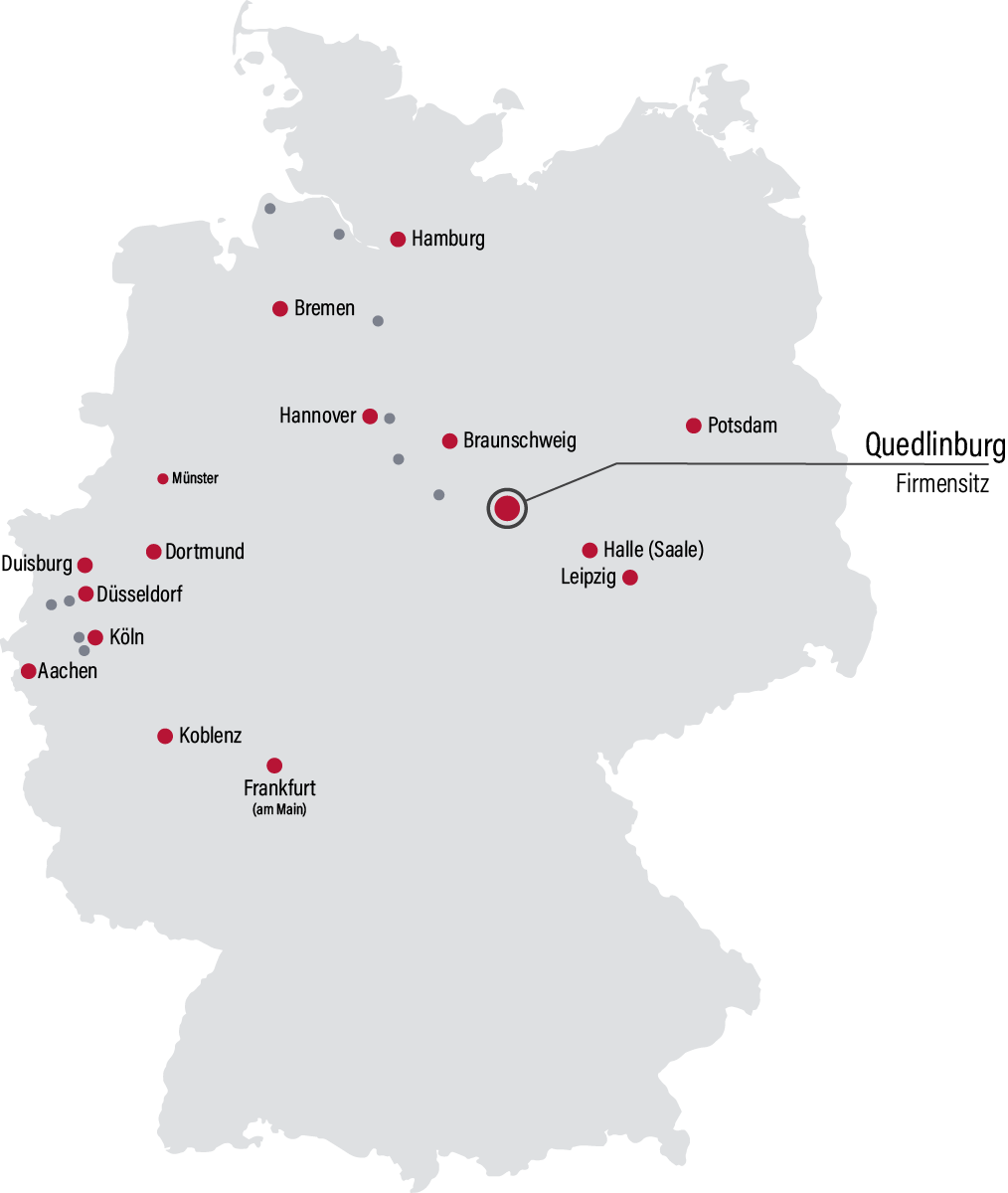 Standorte der HSDC GmbH in Deutschland